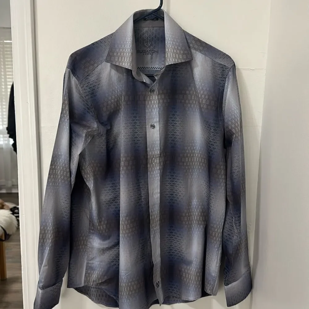 BUGATCHI UOMO DRESS SHIRT CLASSIC FIT SIZE M - Picture 1 of 9